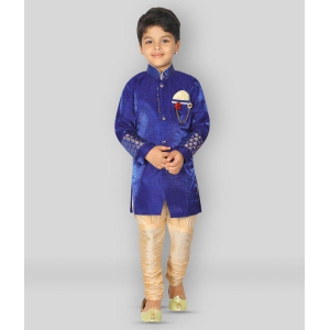 Ahhaaaa Kids Ethnic Wear Sherwani and Breaches Set For Boys - None