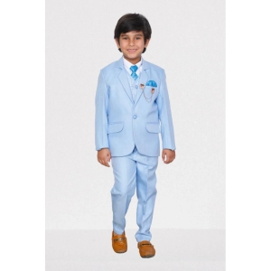 DKGF Fashion - Sky Blue Polyester Boys Suit ( Pack of 1 ) - None