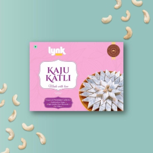Lynk Kaju Katli 200g - Premium Cashew Sweets, Authentic Indian Delight. Sweets Gift Box, Tasty Diet Burfi, Kaju Barfi with Rich Flavor.