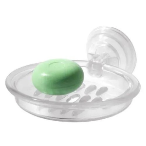 Set Of 2Transparent Suction Soap Case