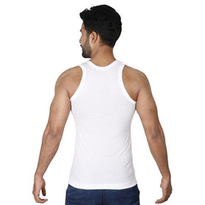 Dailywear Cotton Sleeveless White Vests (Combo OF 10)