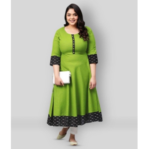 estela-green-cotton-womens-flared-kurti-pack-of-1-m