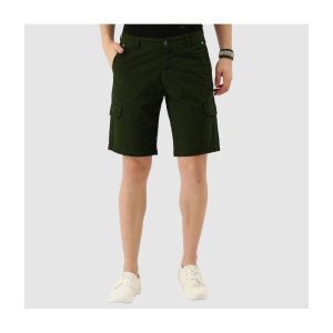 IVOC - Olive Cotton Mens Shorts ( Pack of 1 ) - None