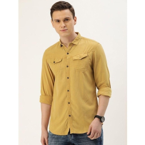 IVOC - Mustard 100% Cotton Slim Fit Men's Casual Shirt ( Pack of 1 ) - None