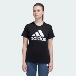 Adidas Essentials Big Logo Tee-L / Black/White / Cotton