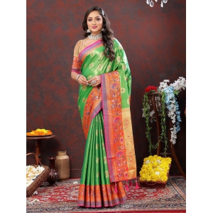 Navyblue Kanjivaram Silk Woven Design with Zari Weaving Saree