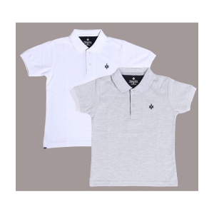 NEUVIN - Multi Color Cotton Blend Boys Polo T-Shirt ( Pack of 2 ) - None