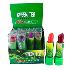 Elecsera Sensational Creamy Matte Aloe Green Tea Lipstick Set of 12