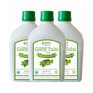 BHUMIJA LIFESCIENCES Giloy Tulsi Juice  Health Drink Liquid 3 l Pack of 3