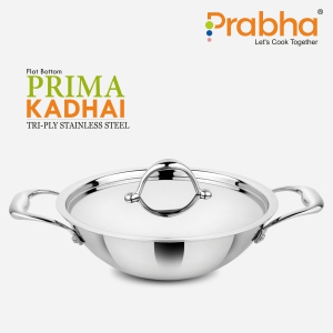 buy-prima-triply-kadhai-flat-bottom-with-lid-18cm