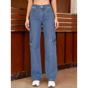 Trending High Rise Denim Cargo for Girls And Women-32