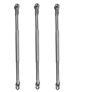 Elecsera Stainless Steel Blackhead Remover Needle Three Pointed Round (Pack Of 3)