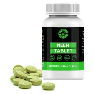 Holy Natural Neem Tablet (1000mg Per Serving) - Tablet 120 no.s