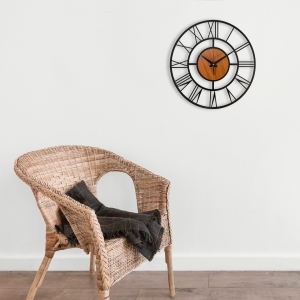 Designer Roman Metal/Wooden Wall clock-50 cm | 20 Inches