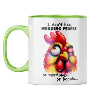 No Mornings No People Coffee Mug-Light Green