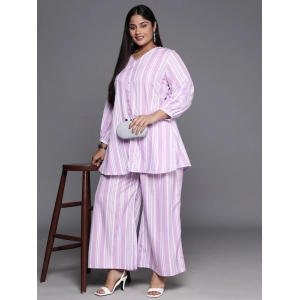 Plus Size Striped Tunic with Palazzos