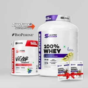 Sezpro Nutrition 100% Whey Protein + Vigor Pre workout-2kg + 300g / Coffee / Blueberry