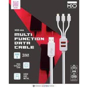 MXD MULTI-FUNCTION 3IN1 DATA CABLE WITH 2USB PORT HUB