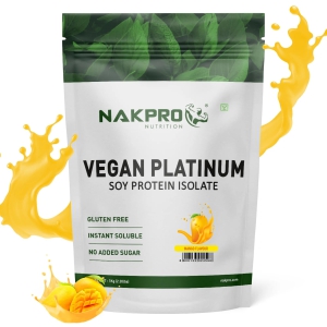 NAKPRO NUTRITION VEGAN PLATINUM SOY PROTEIN ISOLATE-Mango / 1Kg