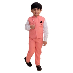 Fourfolds - Pink Cotton Blend Boy''s Shirt & Pants ( Pack of 1 ) - None