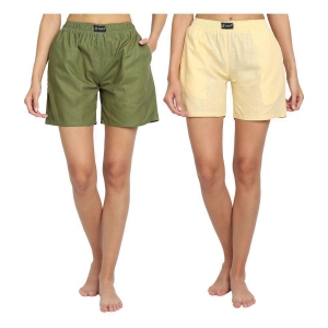 SREY Cotton Bermuda - Green Pack of 2 - 32