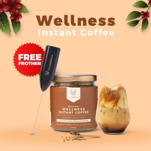 Original Wellness Instant Coffee -50 gm Jars and Frother