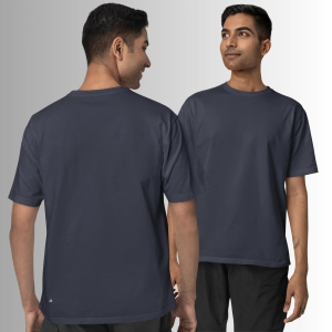 Interstellar Basic Navy Blue Oversized T-Shirt-Navy Blue / M-44