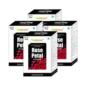 NutrActive Rose Petal Powder 100 gm Pack Of 4