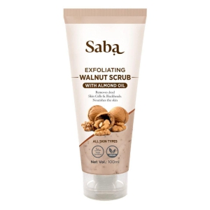 saba-exfoliating-walnut-body-face-scrubhelp-revive-dry-skin-polishes-nourishes-skin-body-facefoot-scrub-fights-acne-scars-stretch-marks-fine-lines-wrinkles-for-women-men-facial-scrub-100-ml