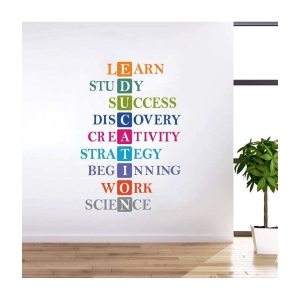 Asmi Collection Education Motivational Quotes Wall Sticker ( 90 x 60 cms )