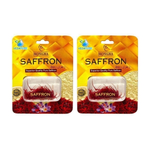 Vedapure Mongra Saffron/Kesar/Zafran/Keshar/Jafran Premium AAA Grade, Cooking & Improved Health - 1 Gram (Pack of 2)