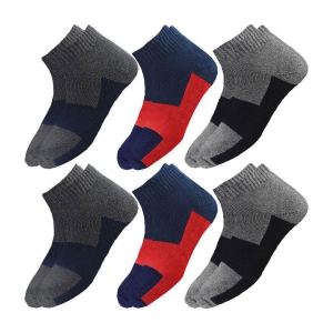 hicode - Multicolor Lycra Womens Ankle Length Socks ( Pack of 6 ) - None