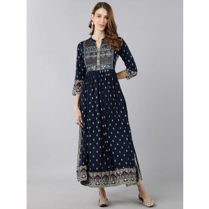 kipek-blue-rayon-womens-flared-kurti-pack-of-1-none