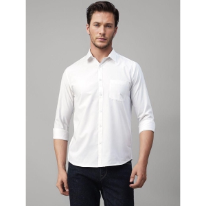 UrbanMark Cotton Blend Slim Fit Solids Full Sleeves Mens Casual Shirt - White ( Pack of 1 ) - None