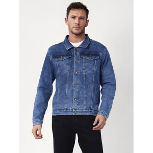 UrbanMark Cotton Blend Mens Denim Jacket - Blue ( Pack of 1 ) - None