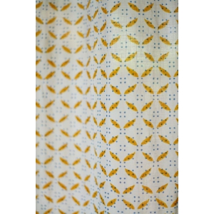 Prakruti Mustard Blockprinted Window Curtain