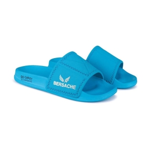 Bersache Blue Mens Slide Flip Flop - None