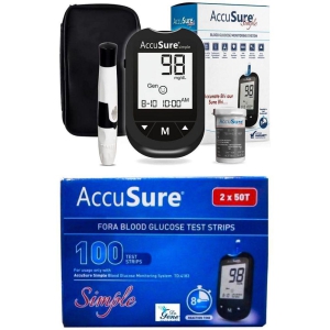 ACCUSURE - Simple Meter with 100 Strips and More Expiry March 2024