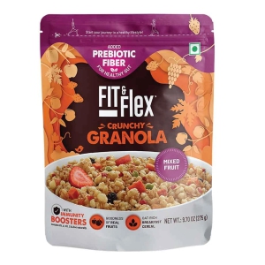 Fit & Flex Backed Granola Breakfast Cereal Mixed Fruit 275g