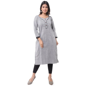 DESHBANDHU DBK - Grey Cotton Womens Straight Kurti - None