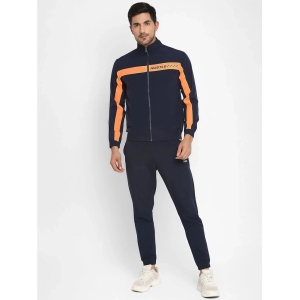 YUUKI - Navy Polyester Regular Fit Colorblock Mens Sports Tracksuit ( Pack of 1 ) - None