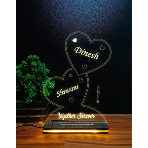 Heart-Shaped Couple Name Illusion Lamp - Perfect Gift for Your Loved One