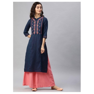 alena-navy-cotton-straight-kurti-xl