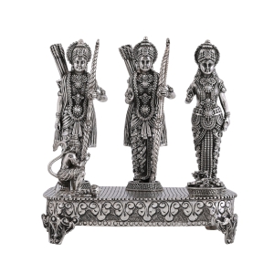 iJuels 925 Pure silver Ram Darbar With Certificate of Authenticity. BIS hallmarked and certified Silver Idol.-11 inch