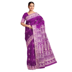 Baluchari Silk Saree Purple