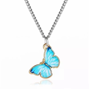 Mabel Blue Butterfly Pendant - KUCAH-Free Size / Blue