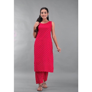 Maquien - Red Straight Rayon Womens Stitched Salwar Suit ( Pack of 1 ) - None