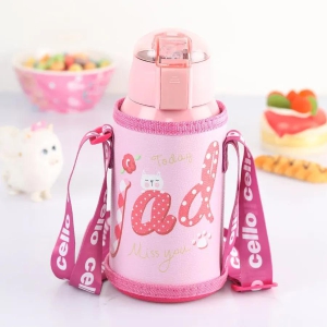 Kido Hot & Cold Stainless Steel Kids Water Bottle, 500ml Pink 500ml