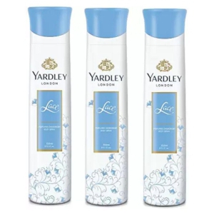 Yardley London Lace Body Spray - For Women , 150ML Each (Pack of 3) .