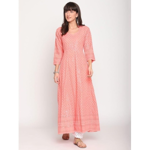 queenley-peach-cotton-womens-flared-kurti-pack-of-1-4xl